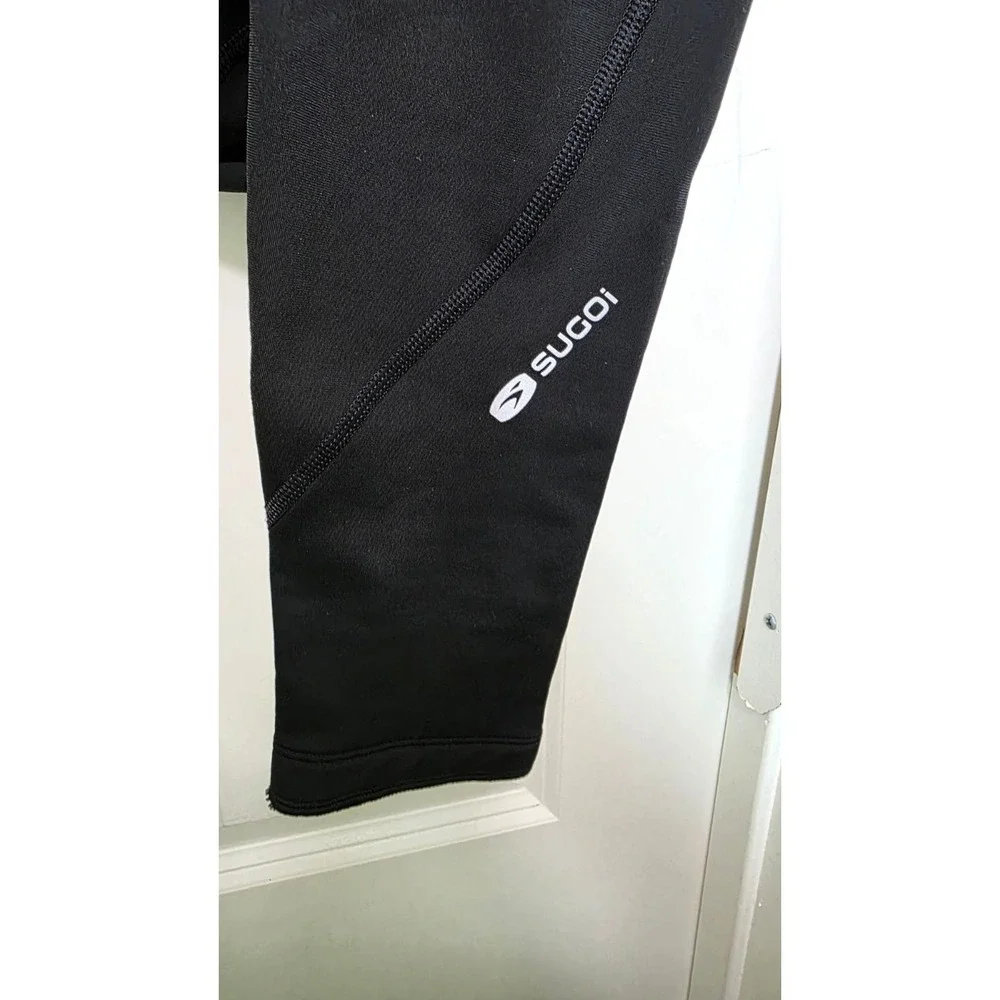 Sugoi Women's Mid Zero Tight Black Thermal Cycling Tights‎ Fleece-Lined Size M/M